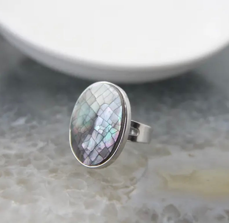 Abalone Shell Ring